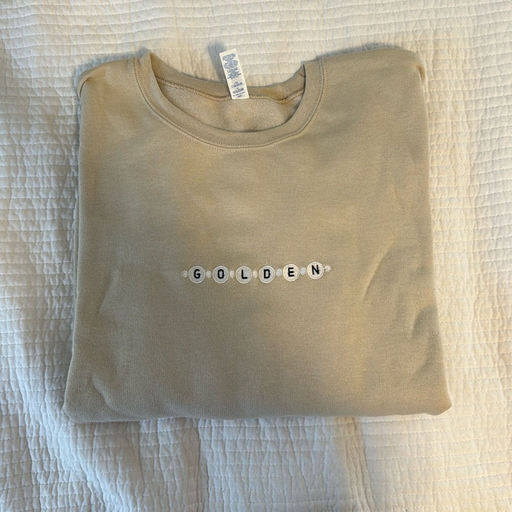 Tan Crewneck (harry styles ?)